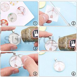 Tibetan Style Alloy Pendant Cabochon Settings&nbsp;PALLOY-K109-37AS-NR