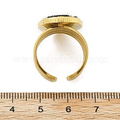 304 Stainless Steel Open Cuff Rings for Women&nbsp;RJEW-K248-14G
