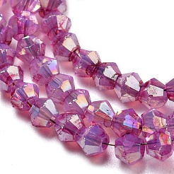Baking Paint Transparent Glass Beads Strands&nbsp;DGLA-F002-04