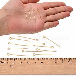 真鍮製9ピン  長持ちメッキ  本金メッキ  ニッケルフリー  18KGP本金メッキ  21ゲージ  30mm  穴：2mm  ピン：0.7mm&nbsp;KK-G331-09-0.7x30-NF