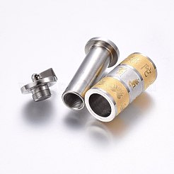 304 Stainless Steel Textured Pendants&nbsp;STAS-O103-01GP