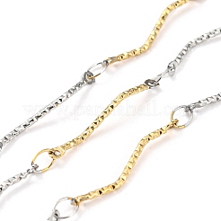 Ion Plating(IP) 304 Stainless Steel Curved Bar Link Chains&nbsp;CHS-M005-02GP