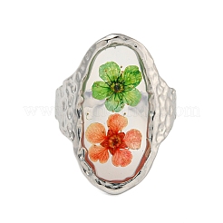 Brass Adjustable Rings for Women&nbsp;RJEW-G265-10P-D06