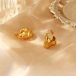 304 Stainless Steel Nugget Stud Earrings&nbsp;BB5836-1