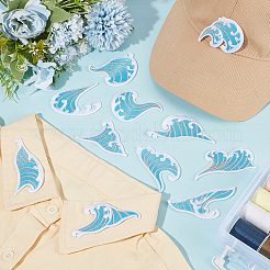 24Pcs 2 Bags Sea Wave Embroidery Sew On Patches&nbsp;PATC-CY0001-70