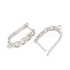 Brass Hoop Earring Findings&nbsp;KK-CBA5558-01P