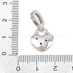 Brass Micro Pave Clear Cubic Zirconia Pendants&nbsp;KK-H268-07P-08