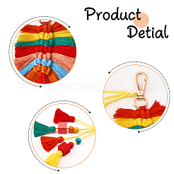 Bohemian Tassel Pendant Decoration&nbsp;KEYC-WH0032-34A