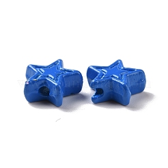 塗装合金ビーズをスプレー  スター  藤紫色  7x7.5x3.2mm  穴：1.2mm&nbsp;PALLOY-K001-02M