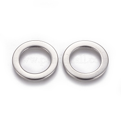 変色しない201ステンレススチール製リンクリング  リング  ステンレス鋼色  21x1.2mm&nbsp;X-STAS-L234-040P