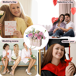 12Pcs 4 Colors Bag Shaped Paper Flower Packaging Gift Bags for Bouquet&nbsp;ABAG-GF0001-28