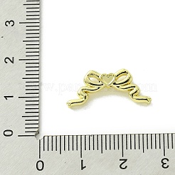 合金ビーズ  蝶結び  ゴールドカラー  9x21x4.5mm  穴：1.8mm&nbsp;FIND-Z045-17G