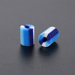 固定混合3スタイル手作りポリマークレイビーズ  コラム  ミックスカラー  5x3.5~7mm  穴：1.8mm&nbsp;CLAY-S096-012I