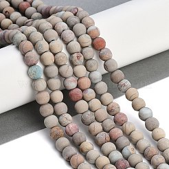Natural Aqua Terra Jasper Beads Strands&nbsp;G-N0128-48F-8mm