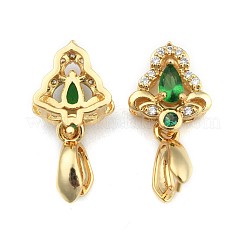真鍮マイクロパヴェキュービックジルコニアアイスピックピンチベイル  カドミウムフリー＆鉛フリー  長持ちメッキ  花  ゴールドカラー  花：12x10.5x6.5mm  穴：2x4mm  ピンチケイル：7x3mm  ピン：2mm&nbsp;ZIRC-L093-07G