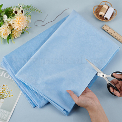 光沢のあるベルベットの非常に柔らかい生地  暗闇で光る  服飾小物用の色が変わる布  ライトブルー  1400x910x0.7mm&nbsp;DIY-WH0888-446C