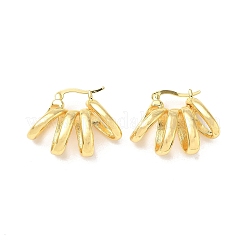 Spiral Brass Hoop Earrings&nbsp;EJEW-F389-04G