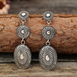 Alloy Dangle Stud Earrings&nbsp;FS-WGBC769-01