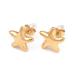 女性用304ステンレススチールスタッドピアス  スター  ブルー＆ステンレス鋼色  13.5x13mm&nbsp;EJEW-A160-01G