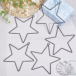 Iron Star Ring for DIY Woven Net/Web with Feather&nbsp;IFIN-GF0001-68EB