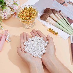 DIYビーズキット  イミテーションパールアクリルビーズを含む  ABSプラスチックビーズ  ホワイト  8~16mm  360個/セット&nbsp;DIY-PA0001-14B