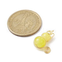 Imitation Jade Glass Beads Pendants&nbsp;PALLOY-JF02480-01