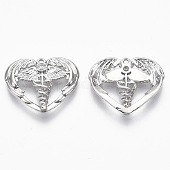 Brass Micro Pave Cubic Zirconia Pendants&nbsp;KK-R130-020P-NF