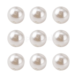 パール調アクリルビーズ  染め  ラウンド  乳白色  4x3.5mm  穴：1mm  約18100個/ポンド&nbsp;PL607-1