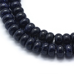 Synthetic Blue Goldstone Beads Strands&nbsp;G-E507-11A-8mm