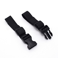Pp＆pomバックパック滑り止めチェストストラップ  レギュレーター付き  バッグアクセサリー用  ブラック  27x2.55cm&nbsp;FIND-TAC0007-07A