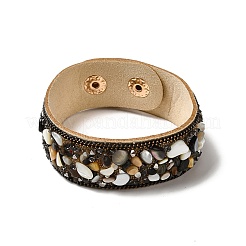 Faux Suede Snap Cord Bracelet&nbsp;BJEW-F428-09