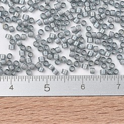 MIYUKIデリカビーズ  シリンダー  日本製シードビーズ  11/0  （db1793)ホワイトライニンググレーab  1.3x1.6mm  穴：0.8mm  約2000PCS /ボトル  10 G /ボトル&nbsp;SEED-JP0008-DB1793