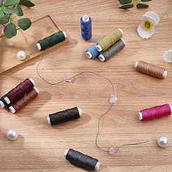 12 Rolls 12 Colors Round Waxed Polyester Twisted Cord&nbsp;YC-CL0001-03B
