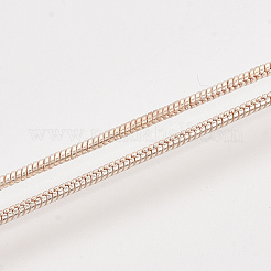 Brass Round Snake Chain Necklaces&nbsp;X-MAK-T006-11A-RG