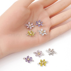 8Pcs 4 Colors Alloy Enamel Connector Charms&nbsp;FIND-YW0003-74