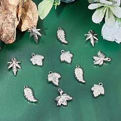 20Pcs 5 Style 201 Stainless Steel Pendants&nbsp;STAS-UN0030-22