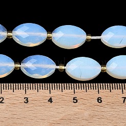 オパールビーズ連売り  多面カット  馬の目の形  シードビーズで  14x9x6mm  穴：1.6mm  約23個/連  15.16''（38.5センチメートル）&nbsp;G-A295-A12-01