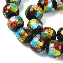 Handmade Foil Glass Beads&nbsp;LAMP-K039-37B