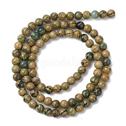 Natural Green Dragon Veins Beads Strands&nbsp;G-D098-A01-4mm