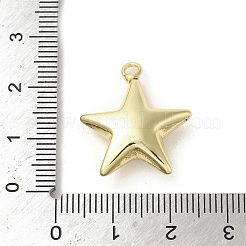 真鍮チャーム  カドミウムフリー＆鉛フリー  スター  18KGP本金メッキ  23x20x6.5mm  穴：2mm&nbsp;KK-I708-21A-G