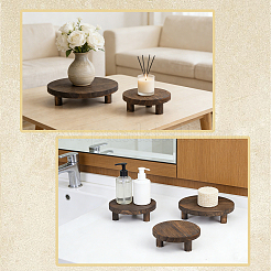 4Pcs 4 Styles Wood Display Riser Stands&nbsp;ODIS-WH0108-066