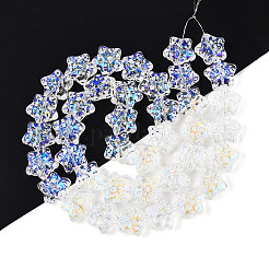 Electroplate Transparent Glass Beads Strands&nbsp;EGLA-N020-02