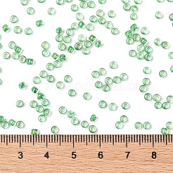 TOHOラウンドシードビーズ  日本製シードビーズ  （187)つの内側のカラークリスタル/シャムロックの裏地  8/0  3mm  穴：1mm  約10000個/ポンド&nbsp;SEED-TR08-0187