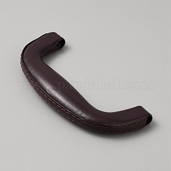 PU模造革荷物ケースハンドル  プラスチックベースと鉄ネジ付き  ココナッツブラウン  57x135.5x18mm&nbsp;FIND-WH0110-782B