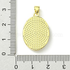 Rack Plating Brass Pave Natural Shell Pendants&nbsp;KK-A204-01C-01G