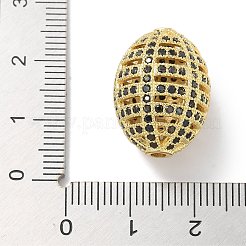 Rack Plating Brass Micro Pave Cubic Zirconia Beads&nbsp;KK-L224-024G