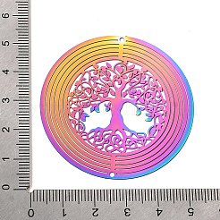 Tree of Life 201 Stainless Steel 3D Rotating Hanging Wind Spinner&nbsp;STAS-C166-05RC