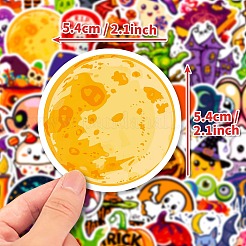 ハロウィーン漫画紙粘着絵ステッカー50枚  水筒用  ラップトップ  荷物  カップ  コンピューター  携帯電話  スケートボード  ギターのステッカーの装飾  ミックスカラー  55~57x35~56x0.1mm  50個/セット&nbsp;STIC-C010-26