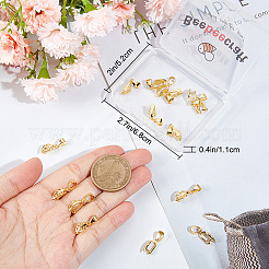 18Pcs Brass Ice Pick Pinch Bails for Pendant Making&nbsp;KK-BBC0007-51