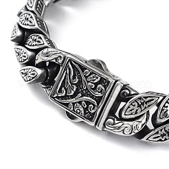 304 Stainless Steel Classic Retro Cuban Link Chains Bracelets for Men & Women&nbsp;BJEW-D031-15AS
